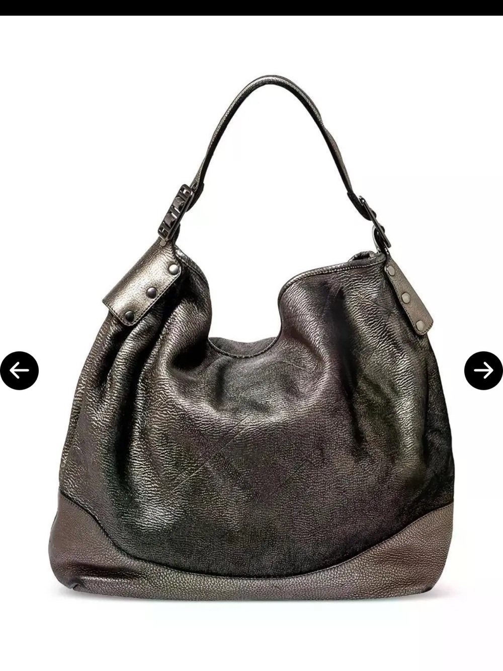 Burberry avington dark nickel leather